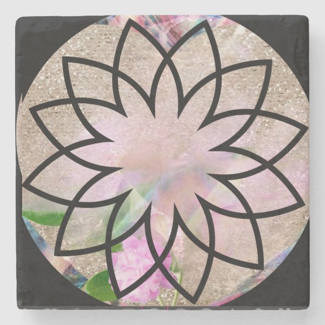 Posavasos De Piedra Lotus Blossom Floral Springtime (Anverso)