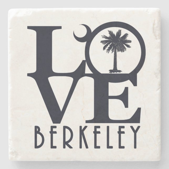 Posavasos De Piedra LOVE Berkeley SC (Anverso)
