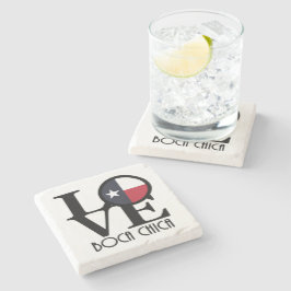 Posavasos De Piedra LOVE Boca Chica Texas