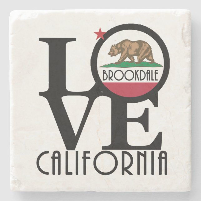 Posavasos De Piedra LOVE Brookdale California (Anverso)