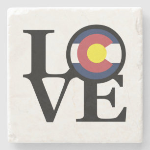 Posavasos De Piedra LOVE Colorado