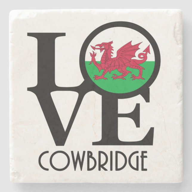 Posavasos De Piedra LOVE Cowbridge (Anverso)