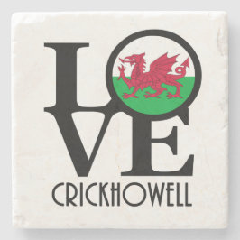 Posavasos De Piedra LOVE Crickhowell Wales