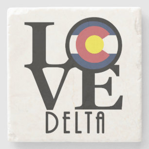 Posavasos De Piedra LOVE Delta Colorado
