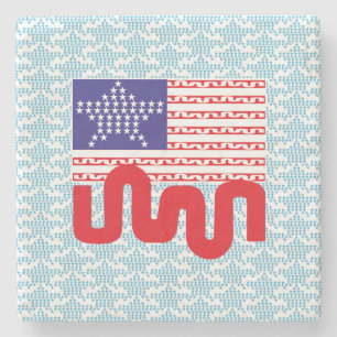 POSAVASOS DE PIEDRA LOVE EXPERIMENTAL USA FLAG STARS BY MASANSER