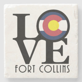 Posavasos De Piedra LOVE Fort Collins