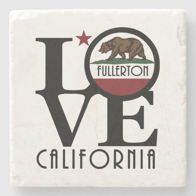 Posavasos De Piedra LOVE Fullerton California (Anverso)