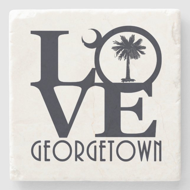 Posavasos De Piedra LOVE Georgetown SC (Anverso)