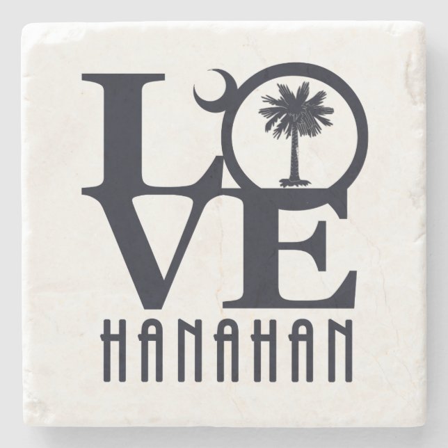 Posavasos De Piedra LOVE Hanahan SC (Anverso)