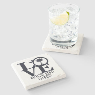 Posavasos De Piedra LOVE Hilton Head Island
