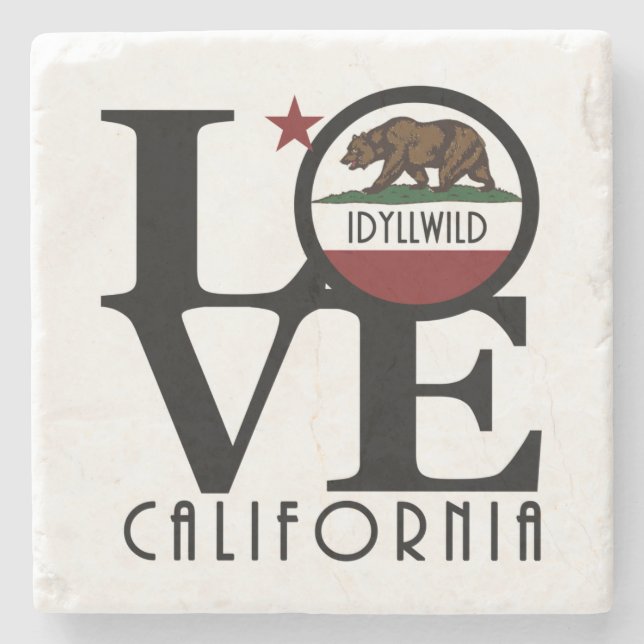 Posavasos De Piedra LOVE Idyllwild California (Anverso)