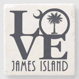 Posavasos De Piedra LOVE James Island