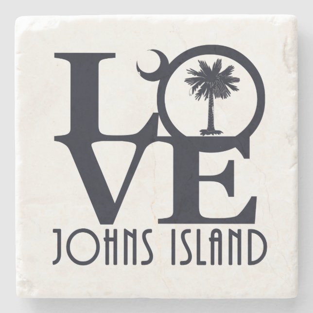Posavasos De Piedra LOVE Johns (Anverso)
