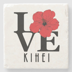 Posavasos De Piedra LOVE Kihei Hawaii Stone Coaster
