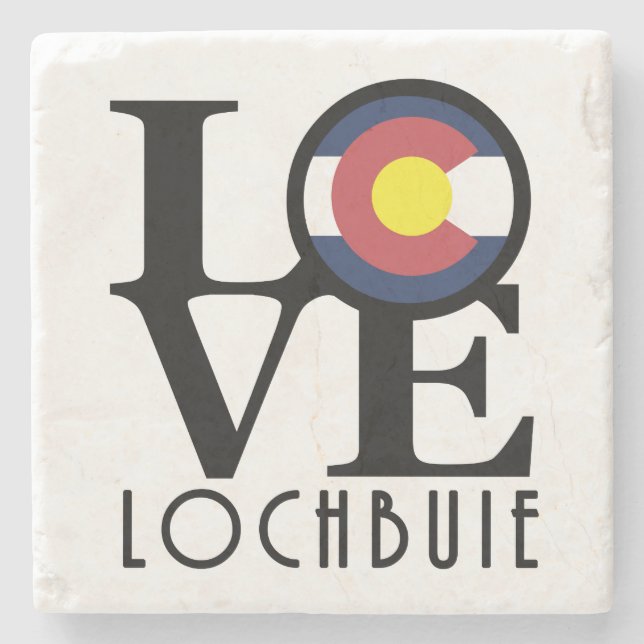 Posavasos De Piedra LOVE Lochbuie (Anverso)