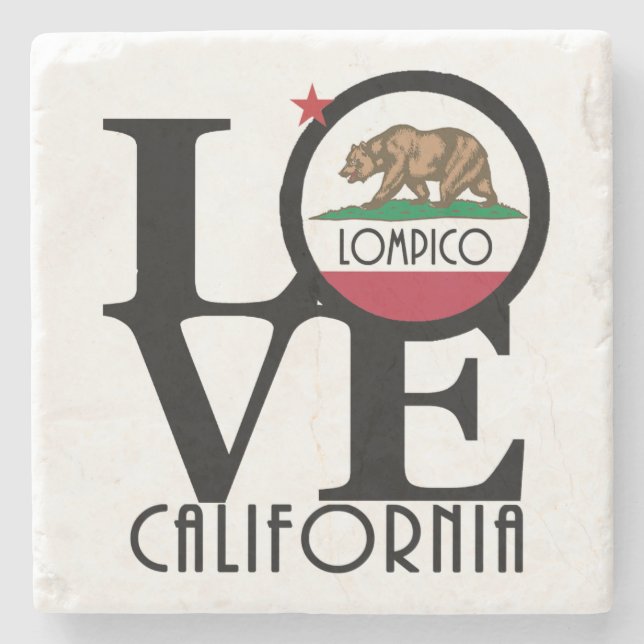 Posavasos De Piedra LOVE Lompico California (Anverso)