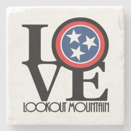 Posavasos De Piedra LOVE Lookout Mountain