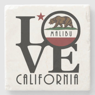 Posavasos De Piedra LOVE Malibu California