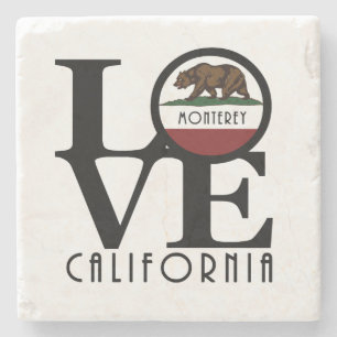 Posavasos De Piedra LOVE Monterey California