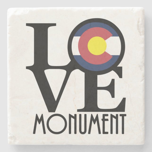 Posavasos De Piedra LOVE Monumento Colorado (Anverso)