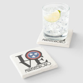 Posavasos De Piedra LOVE Murfreesboro Stone Coaster