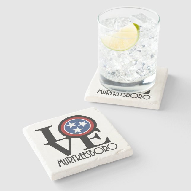 Posavasos De Piedra LOVE Murfreesboro Stone Coaster (Lateral)