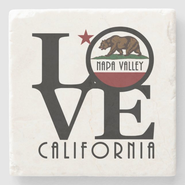 Posavasos De Piedra LOVE Napa Valley, California (Anverso)