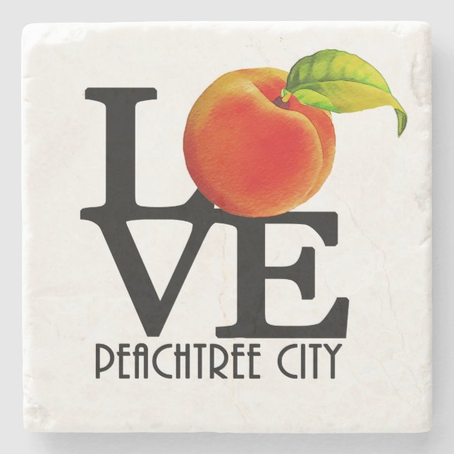 Posavasos De Piedra LOVE Peachtree City (Anverso)