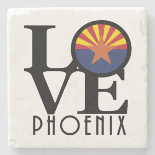 Posavasos De Piedra LOVE Phoenix Stone Coaster