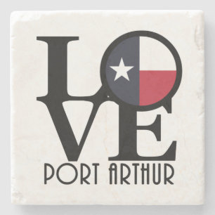 Posavasos De Piedra LOVE Port Arthur Texas