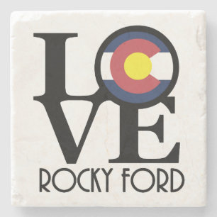 Posavasos De Piedra LOVE Rocky Ford Coloradoa