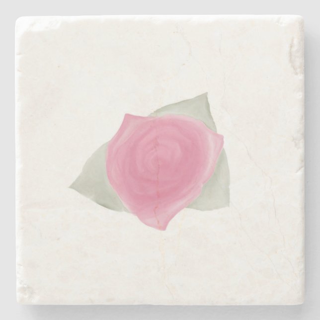 Posavasos De Piedra Love & Roses (Anverso)