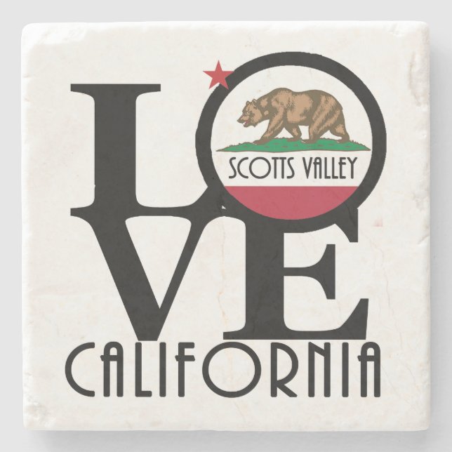 Posavasos De Piedra LOVE Scotts Valley (Anverso)