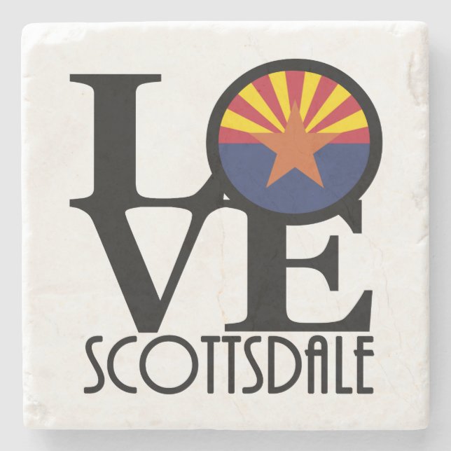 Posavasos De Piedra LOVE Scottsdale Arizona (Anverso)