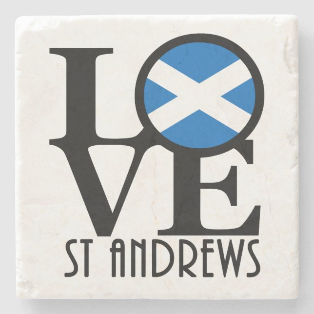 Posavasos De Piedra LOVE St Andrews Scotland (Anverso)