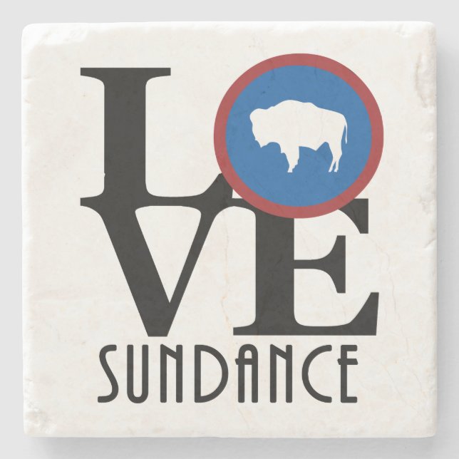 Posavasos De Piedra LOVE Sundance Wyoming (Anverso)