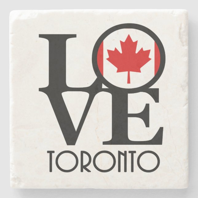 Posavasos De Piedra LOVE Toronto (Anverso)