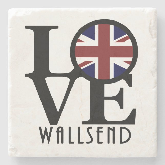 Posavasos De Piedra LOVE Wallsend England (Anverso)