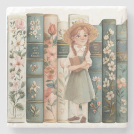 Posavasos De Piedra Lover de libros | Anne de Green Gables | Libros Fl
