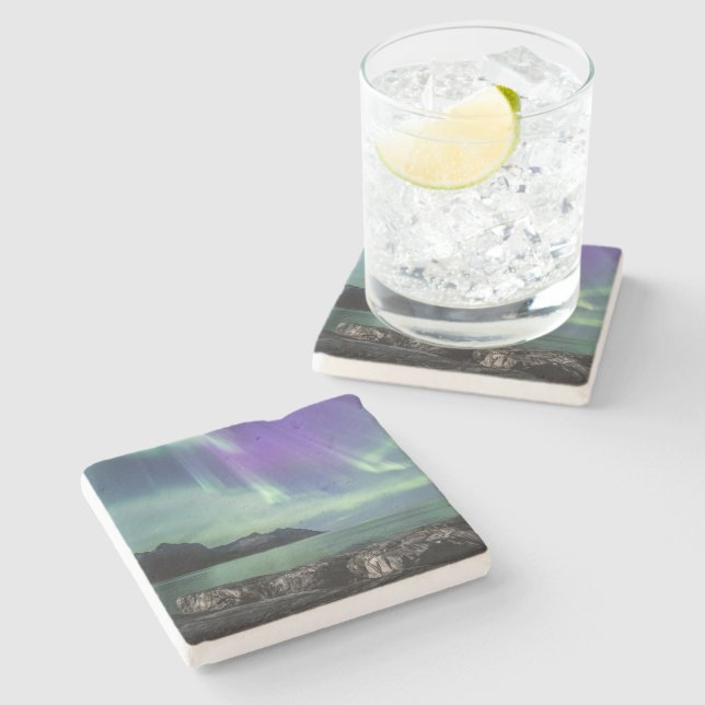 Posavasos De Piedra Luces boreales (Lateral)