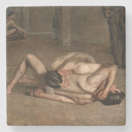 Posavasos De Piedra Luchadores (de Thomas Eakins)