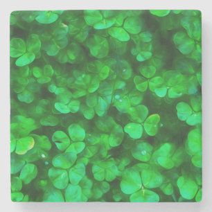Posavasos De Piedra Lucky Celtic Irish Green Shamrock