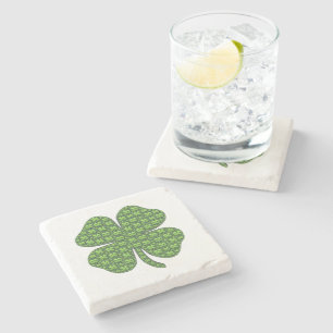 Posavasos De Piedra Lucky Irish Clover