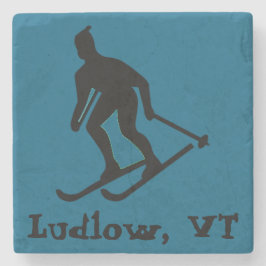 Posavasos De Piedra Ludlow, VT Ski (Vermont de montaña verde)