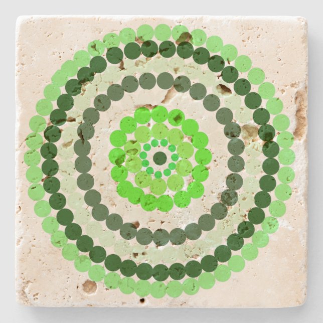 Posavasos De Piedra Lugares verdes, (Anverso)