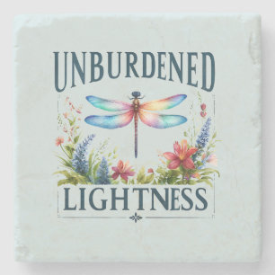 Posavasos De Piedra Luminosidad sin carga - Dragonfly artístico