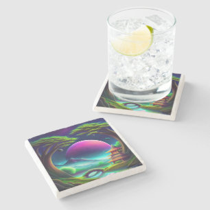 Posavasos De Piedra Luna morada