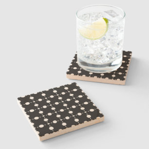 Posavasos De Piedra Lunares Blancos, Patrón de Lunares, Lunares, Punti