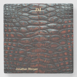 Posavasos De Piedra Luxury Executive Monogram Premium Leather