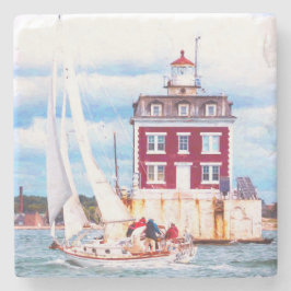 Posavasos De Piedra Luz de borde de paso